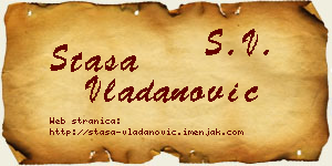 Staša Vladanović vizit kartica